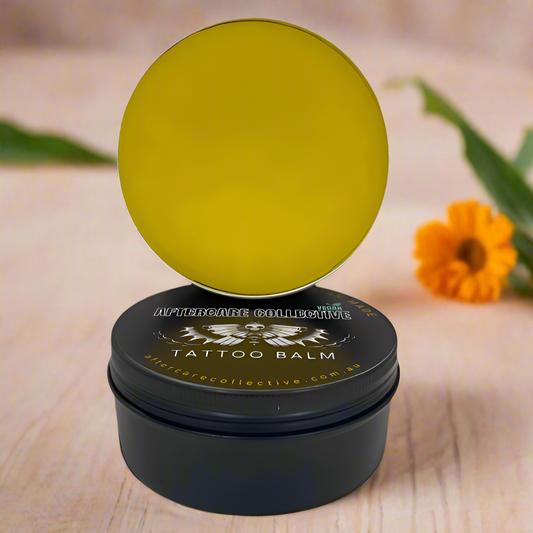 Tattoo balm with calendula artist tin by aftercare collective 150g