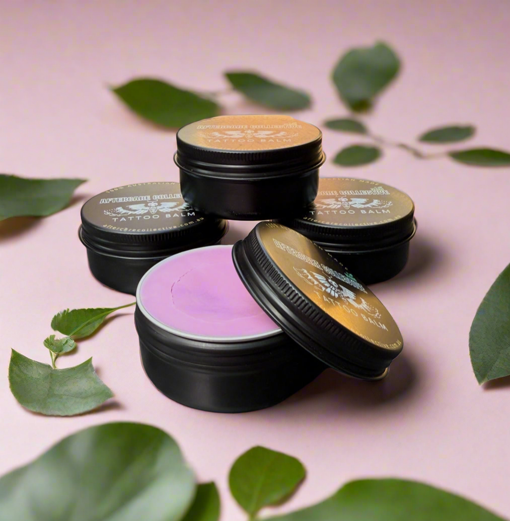 Bubblegum tattoo balm 50gm stacked tins by aftercare collective