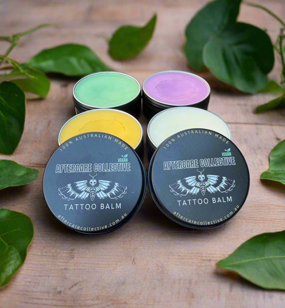 Tattoo balm wholesale mixed flavour box 30gm from aftercare collective 