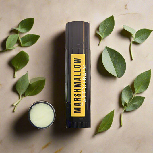 Marshmallows w tattoo balm stick vegan wholesale 25 pack from aftercare collective 