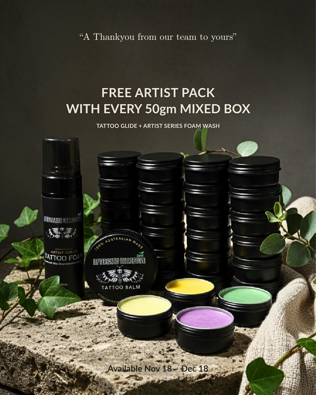 Mixed collection box 50gm x 24 (wholesale) FREE Artist Pack *limited time