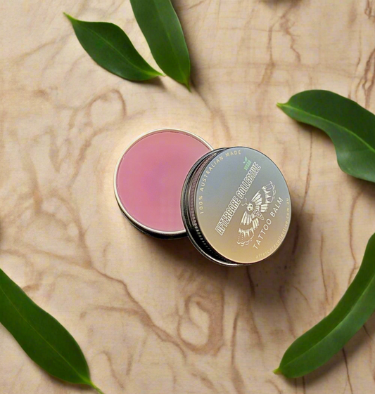 Tattoo balm bubblegum aftercare single tin from aftercare collective vegan aftercare